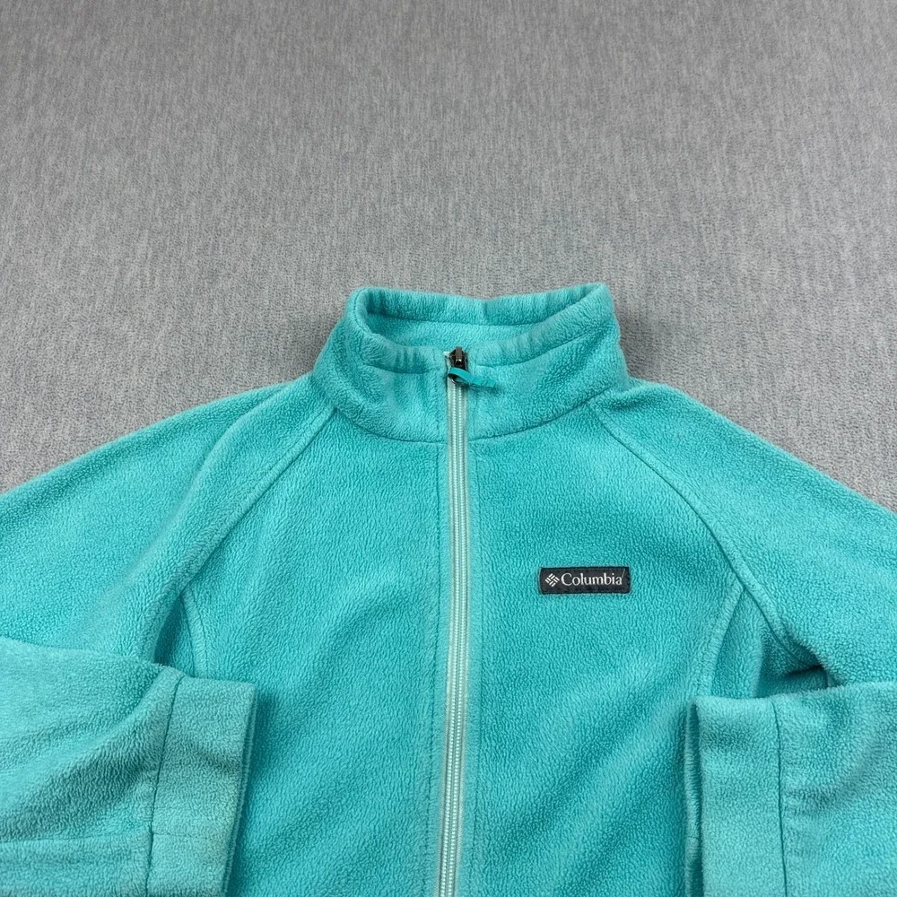 Columbia Jacket Girls Medium 10/12 Blue Benton Springs Fleece Full‎ Zip Kids